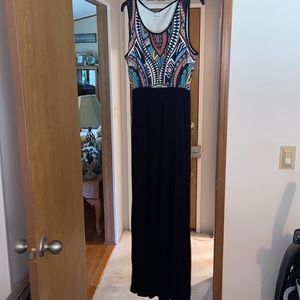 Woman’s Maxi multi color boutique dress size L